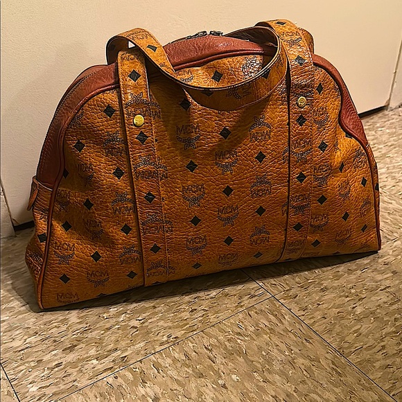 MCM Large Vintage Cognac Monogram Visetos Dome Tote👜 - Picture 15 of 16
